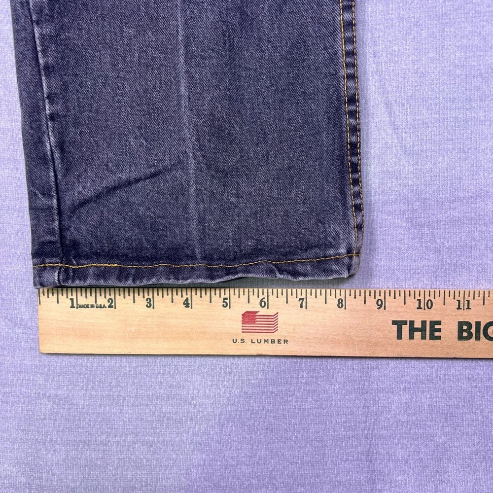 Vintage Mens Gray Wash Denim Jeans 36x30 Straight Leg‎ Made in USA Casual